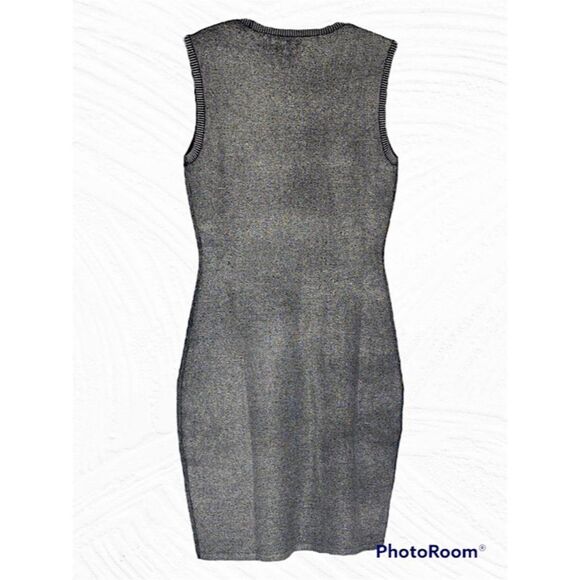 Rachel Roy Women's Gray‎ Silver Metallic Sleeveless Pencil Dress Sheath Sz M - Picture 1 of 6